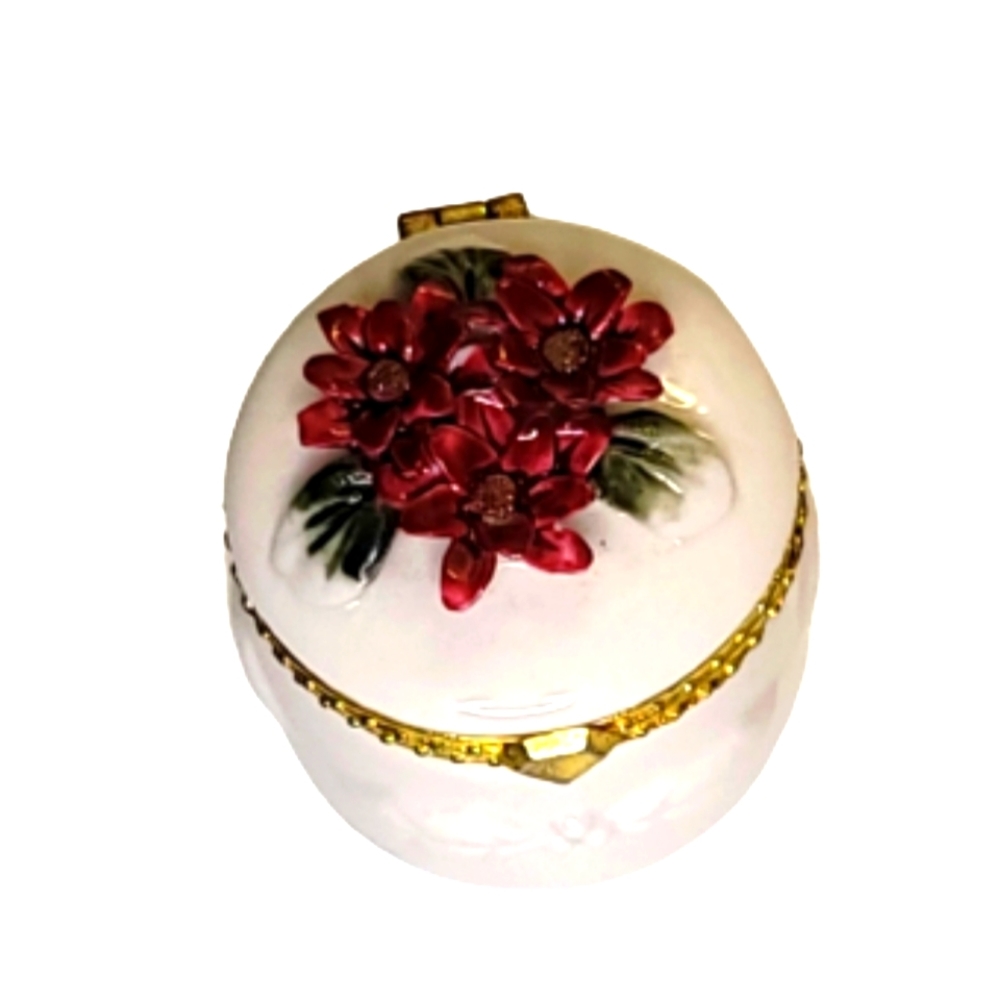 Zales Limited Edition Gold & Porcelain (Year 2000) Jewelry Box